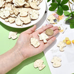 LiQunSweet 200 Pcs Creative Mushroom House Unfinished Wood Cutout Slices - Image 4