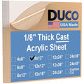 Duco Clear Cast Acrylic Sheets 1/8" Thick 8" x 12" by DucoPlasticsSupply