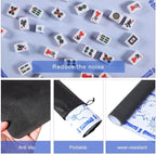 TIASUSAN Mini Mahjong Mat for Travel Mahjong Tile Set, Mahjong Mat for Table - Image 4