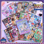 Girl's Japanese Retro Sticker Book, Y2K Showa Theme - Image 4