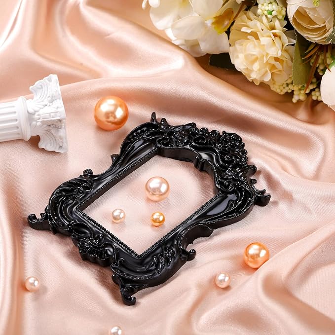 Yulejo 10 Pcs Vintage Gold Mini Frames Set, Baroque Victorian Ornate Decorative - Image 2