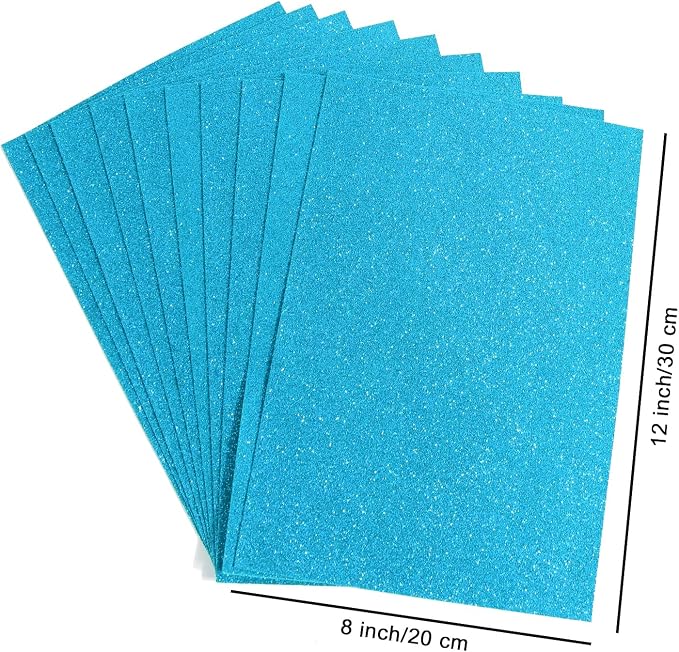 10 Sheets Glitter Paper Sheet for Crafts, A4 Cardstock Self-adhesive Paper for - Image 7
