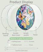 Acrylic Puzzle Suncatcher, Colorful Butterfly Flower Sun Catcher - Image 6