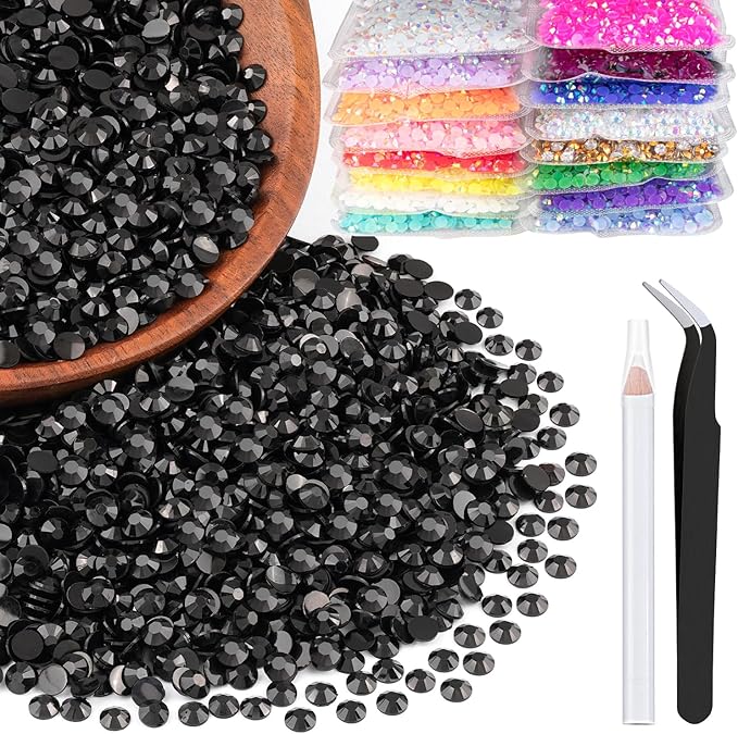 4000pcs 4mm Resin Rhinestones Bulk by BELLEBOOST