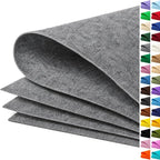 Gray Large Felt Fabric 36" x 36", 1mm Stiff Felt Sheet, Nonwoven Fabric by ZANEXIR