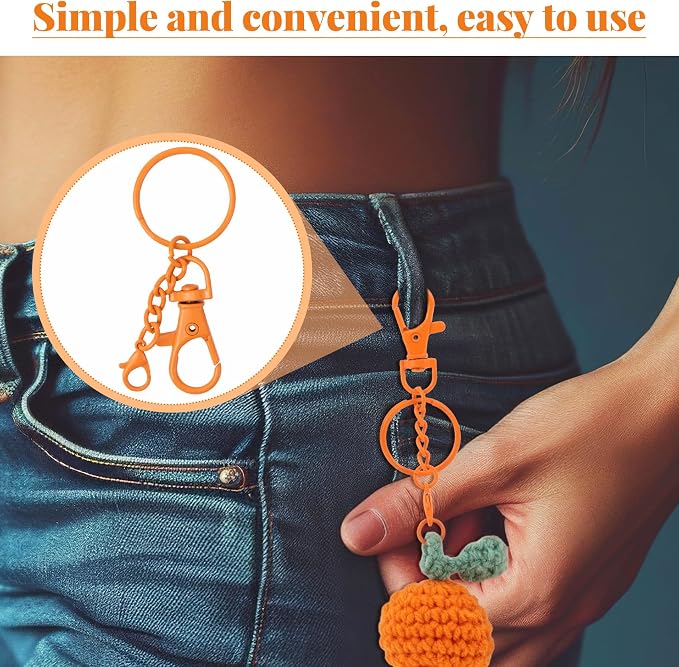 28 Pcs Metal Keychain Clip, Colorful Swivel Snap Hook - Image 5