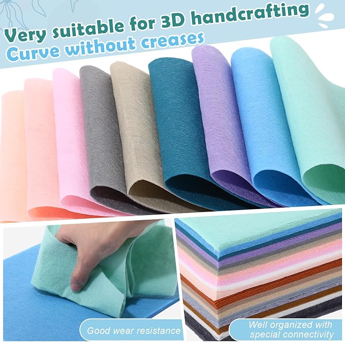 Tegeme 100 Pcs 8 x 12 Inches Felt Fabric Sheet - Image 4