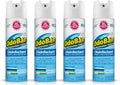 OdoBan Ready-to-Use 360-Degree Continuous Spray Disinfectant and Harsh Aroma Eliminator, Fabric and Air Freshener, 4 Pack, 14.6 Ounces Each, Fresh Linen Scent