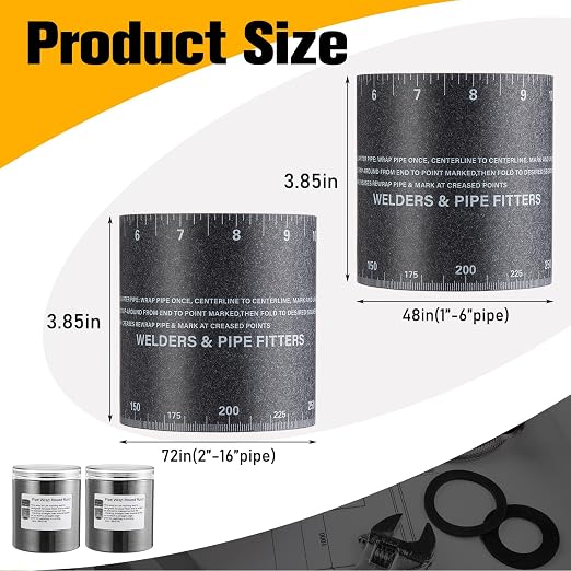 Relaxweex 2 Pack Pipe Wrap Around Flex Angle Pipe Measuring Tool - Image 2