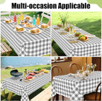 Smiry Square Table Cloth, Waterproof Vinyl Tablecloth - Image 6