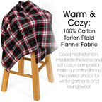 Pico Textiles 3 Yards Bolt Black Red White Tartan Plaid Flannel Fabric - Image 3