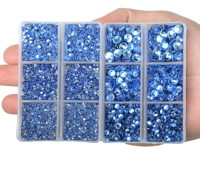 10000Pcs 2-Boxes Mixed Size Hot Fix Round Crystals Gems Glass Stones Hotfix - Image 4