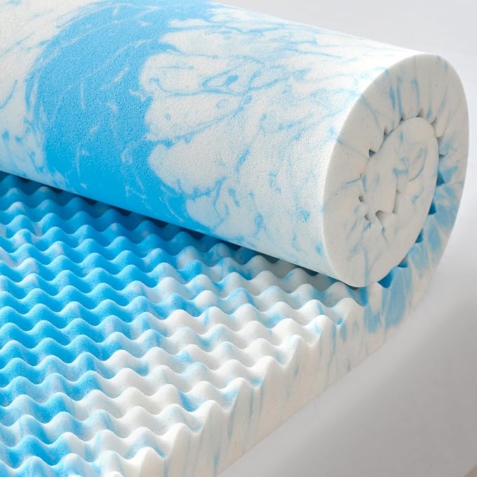 SINWEEK 2 Inch Egg Crate Memory Foam Mattress Topper Queen Size, Soft Mattress by SINWEEK