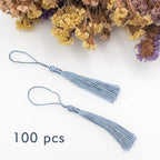 VAPKER 100 Pieces Steelblue Color Tassels 13cm/5-Inch Silky Handmade Soft - Image 3