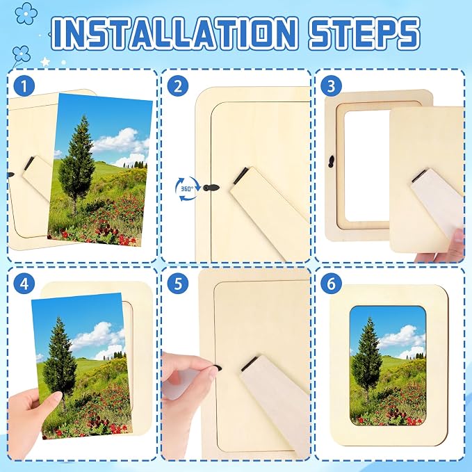 VOKOY 55 Pack Wooden Picture Frames - Image 6