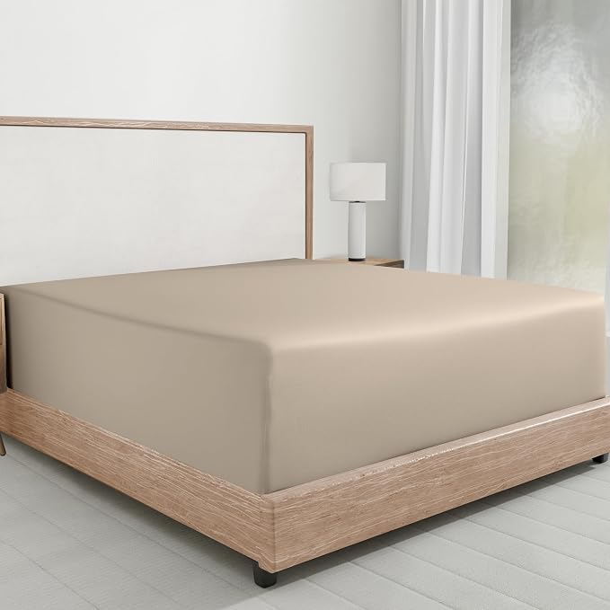 California Design Den Soft 100% Cotton Fitted Sheet King, Deep Pocket, Durable by CaliforniaDesignDen
