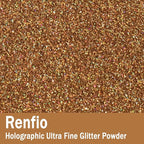 Renfio Holographic Ultra Fine Glitter Powder Metallic Resin Glitter 2.11 Oz PET - Image 2