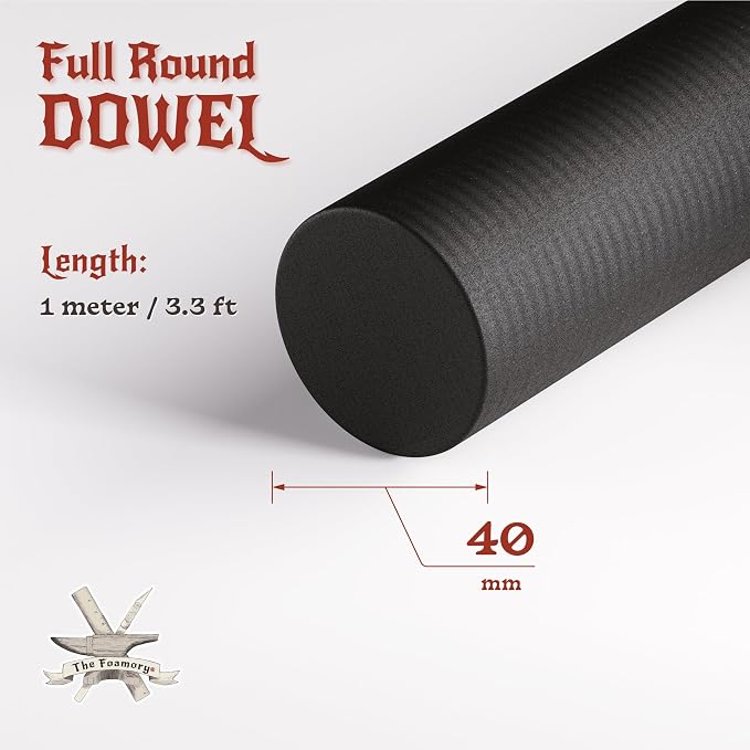 The Foamory's No Waste Full Round EVA Foam Dowels. 3 Pack 5-40mm x 1M - Image 3