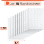 Mr. Pen- Blank Puzzle, 10 Pack, 120 Pieces/Pack, 12.3" x 8.7" | Blank Puzzles - Image 2