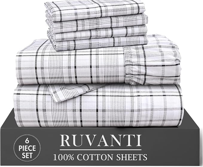 RUVANTI 6 Pcs Cotton Sheets by Ruvanti