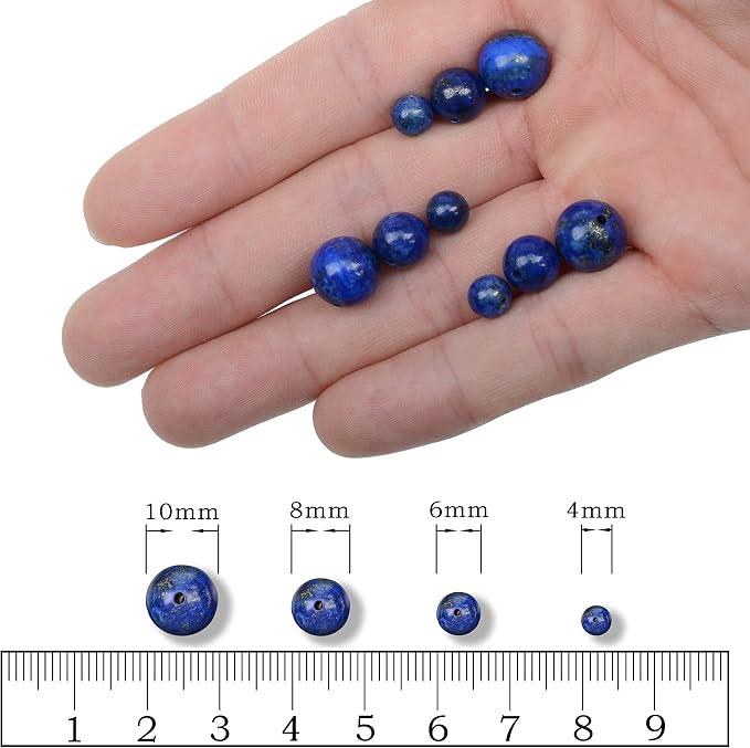 AD Beads Natural Gemstone Round Loose Beads 15" - Image 5