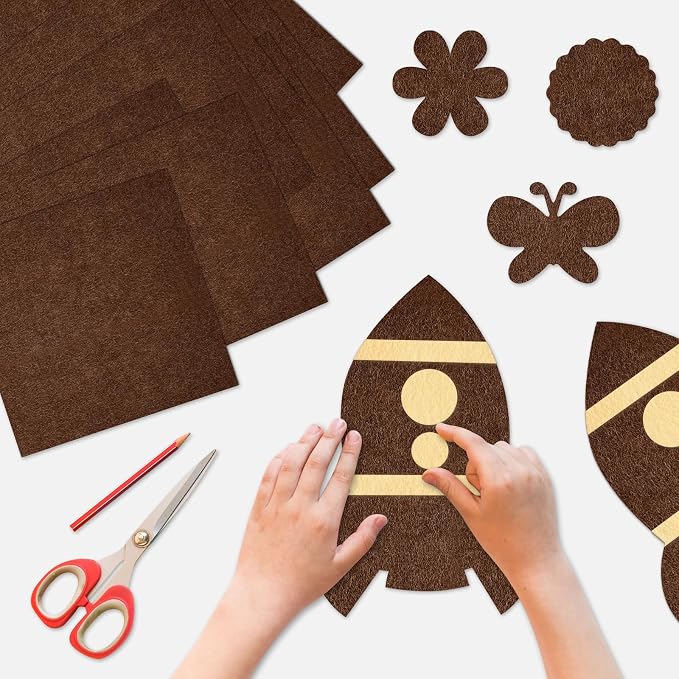 Morcheiong 50 Pcs Felt Fabric Soft Felt Fabric Sheet - Image 4
