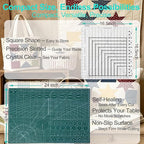 16.5" x 16.5" Square Slotted Quilting Ruler - Image 2