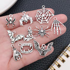 WOCRAFT 60pcs Antique Silver Halloween Bracelet Charms - Image 2