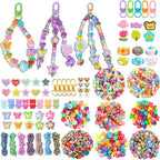 Ecoofor 633 PCS Beaded Keychain Making Kit, Acrylic Alphabet Letter Beads - Image 8