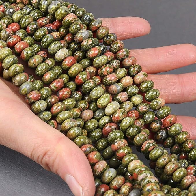 ICAI Beads 5x8mm Natural Stone Beads Rondelle Spacer Loose Beads - Image 3