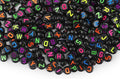 1000PCS Letter Beads for Threading, 4 x 7 MM Acrylic Round Alphabet Beads for by SUTOUG