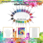 Vanstek 20 Colors Tie Dye Kit, Tie Dye Shirt DIY Fabric Dye - Image 2