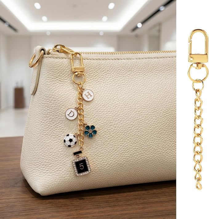 Hzopcw 20pcs Gold Keychain Making Kit, Key Ring Swivel Snap Hook Chains - Image 5