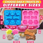 2 Pcs Dog Treat Molds Silicone, Bone & Paw Shapes, Non-Stick | Dog Molds - Image 2