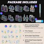 62 Pcs DIY Bookmark Kit, Sprout Book Mark Making Kit, Include Clear Bookmarks - Image 4