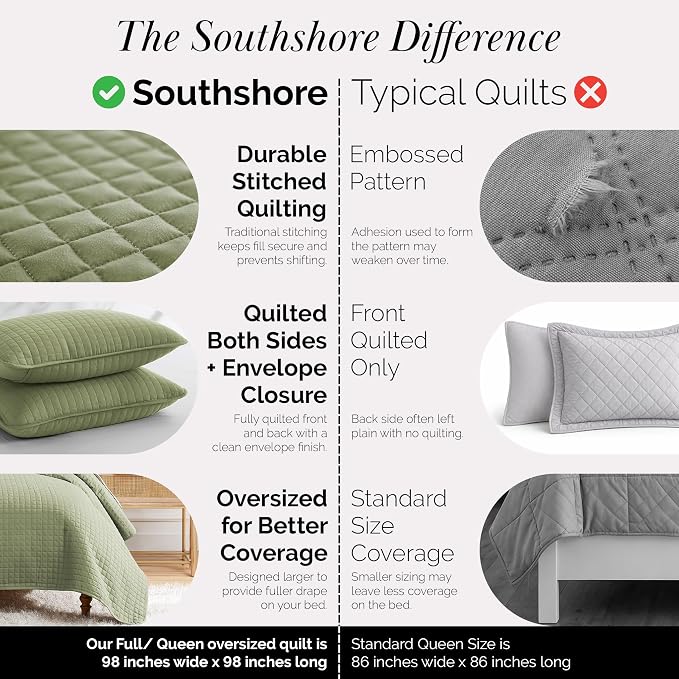 Southshore Fine Living, Inc. Quilts, Queen Size Set, Pet Hair Resistant Bedding - Image 4