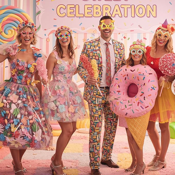 Pajean 36 Pcs Candy Party Decorations Candy Photo Booth Prop Christmas - Image 7