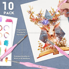 Miniature Paint Brushes, Micro Detail Paint Brush Set, Triangular Grip Handles - Image 5