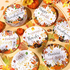 Funnymoom 60 Pcs 7 Inch Happy Friendsgiving Paper Plates Give Thanks Plates - Image 6