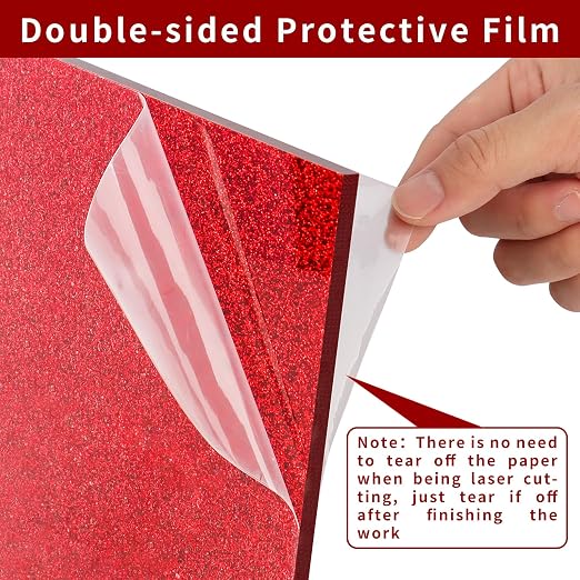2 PCS 8 x 8 inch Glitter Colored Plexiglass Acrylic Sheets - Image 7