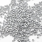 1000 Pcs Acrylic Silver Pony Beads 6x9mm Bulk by Gxueshan