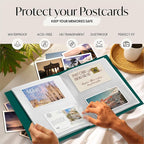 Postcard Album Book for Collecting, Sleeves Included, Post Card Album Holder - Image 5