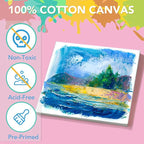 ESRICH Mini Canvases for Painting 4x4 Canvas Value Pack of 48PCS, 2/5In - Image 3