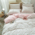 mixinni Small Floral Print Duvet Cover Full Flower Duvet Cover Set Soft Cotton by mixinni