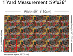 Castle Fairy Traditional African Fabric, Leopard Tiger Zebra Print, 1 Yard - Image 2