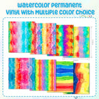 Tintnut Watercolor Gradient Permanent Vinyl 8 Sheets 12x10in Adhesive Vinyl | - Image 2