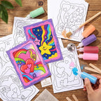 Watersay 24 Pack Unfinished Adhesive Sand Art Painting Boards Peel Stick - Image 5