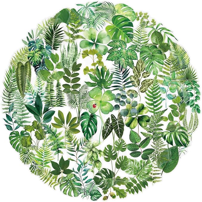 Transparent Flora Leaf Scrapbook Stickers Plant Leaf Stickers | Transparent & - Image 2