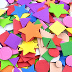 Coopay Foam Stickers Geometry Self-Adhesive Geometry Shapes Stickers Assorted - Image 4