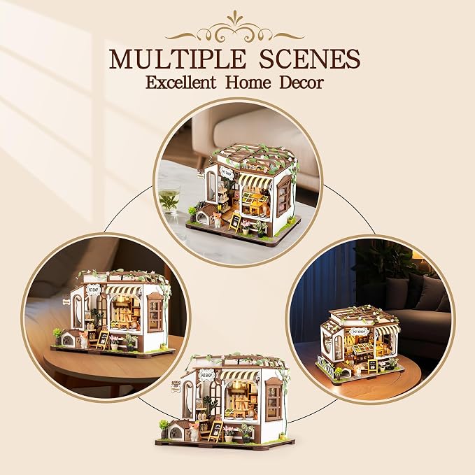 DIY Miniature House Kit- Miniature House Kit Adults Pet Shop Tiny House Kit - Image 4